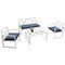 Costway 4PCS Patio Conversation Furniture Set Armrest Cushioned Loveseat Sofas Garden